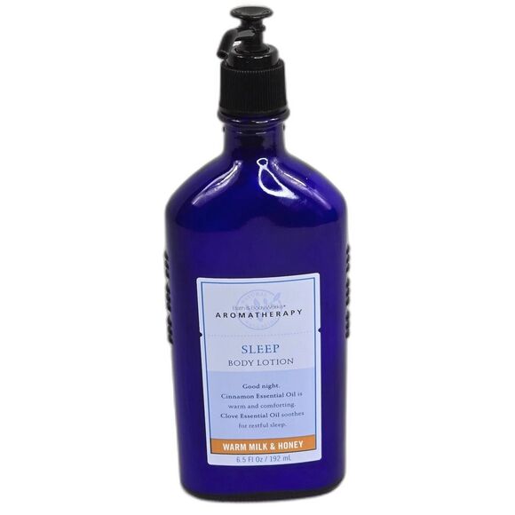 Bath & Body Works Aromatherapy Sleep Body Lotion Warm Milk & Honey Glass 6.5oz